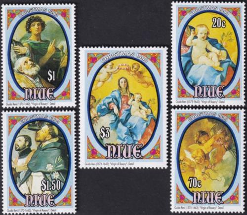 Potovn znmky Niue 1993 Vnoce, umn, Guido Reni TOP SET Mi# 836-40 Kat 17