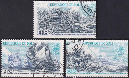 Potovn znmky Mali 1975 Americk revoluce Mi# 499-501