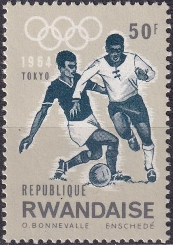 Potovn znmka Rwanda 1964 Fotbal, LOH Tokio Mi# 84