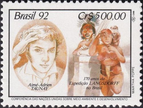 Potovn znmka Brazlie 1992 Aim-Adrien Taunay Mi# 2473