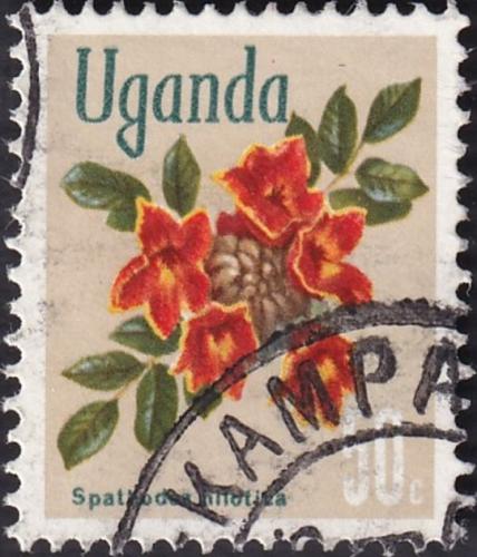 Potovn znmka Uganda 1969 Spathodea nilotica Mi# 111