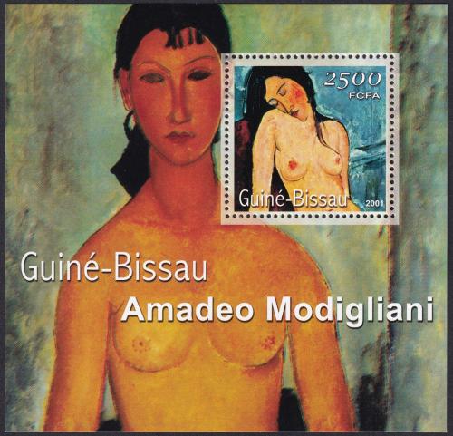 Potovn znmka Guinea-Bissau 2001 Umn, Amedeo Modigliani Mi# Block 346 Kat 8.50