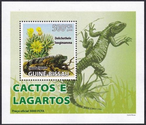 Potovn znmka Guinea-Bissau 2008 Kaktusy a jetrky DELUXE Mi# 3864 Block