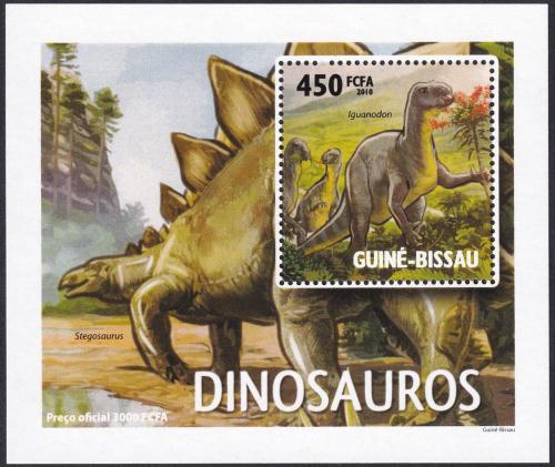 Potovn znmka Guinea-Bissau 2010 Dinosaui DELUXE Mi# 4593 Block - zvtit obrzek