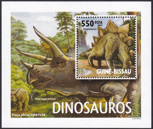 Potovn znmka Guinea-Bissau 2010 Dinosaui DELUXE Mi# 4594 Block