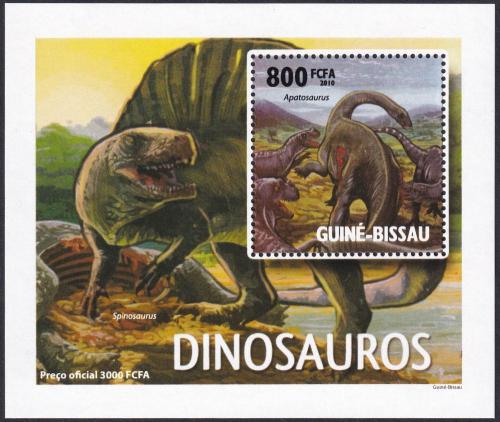 Potovn znmka Guinea-Bissau 2010 Dinosaui DELUXE Mi# 4596 Block