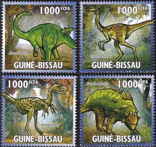 Potovn znmky Guinea-Bissau 2012 Dinosaui 1B Mi# 5333-36 Kat 16