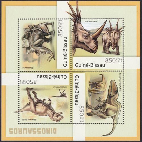 Potovn znmky Guinea-Bissau 2012 Dinosaui Mi# 6293-96 Kat 14