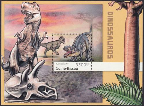 Potovn znmka Guinea-Bissau 2012 Dinosaui Mi# Block 1106 Kat 13