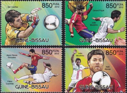 Potovn znmky Guinea-Bissau 2012 Slavn fotbalisti 1B Mi# 6140-43 Kat 14