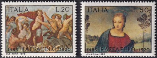 Potovn znmky Itlie 1970 Umn, Raffaello Santi Mi# 1305-06