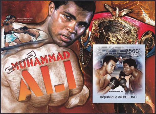 Potovn znmka Burundi 2012 Box, Muhammad Ali neperf. Mi# Block 192 B Kat 18