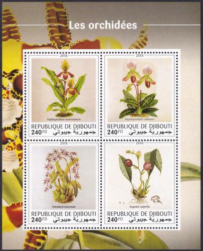 Potovn znmky Dibutsko 2018 Orchideje Mi# 2502-05 Kat 10