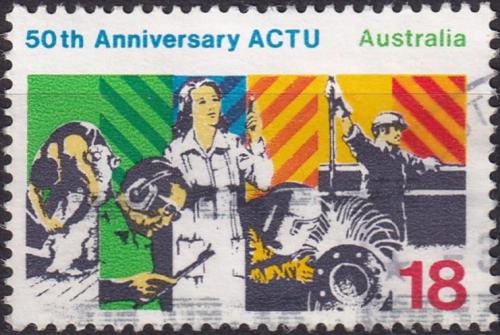 Potovn znmka Austrlie 1977 ACTU, 50. vro 1A Mi# 639