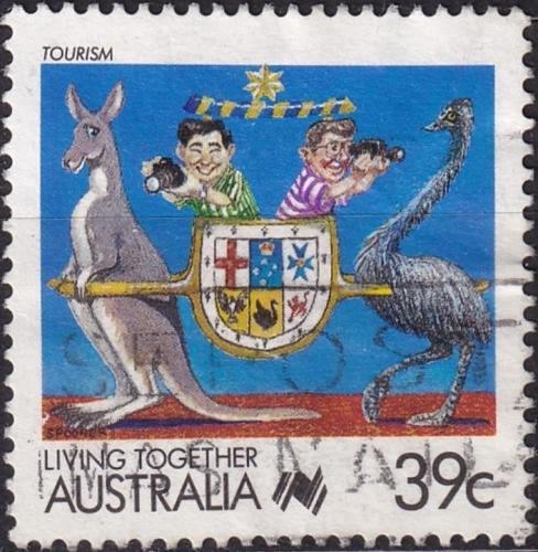 Potovn znmka Austrlie 1988 ivot v Austrlii Mi# 1127