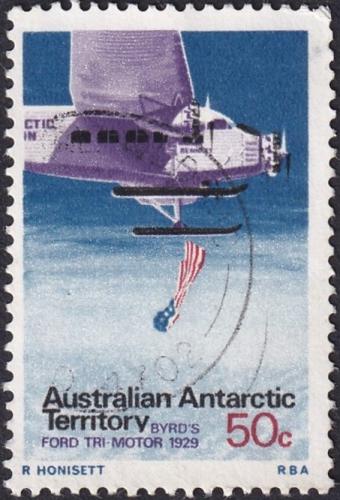 Potovn znmka Australsk Antarktida 1973 Letadlo Ford Tri-Motor Mi# 33