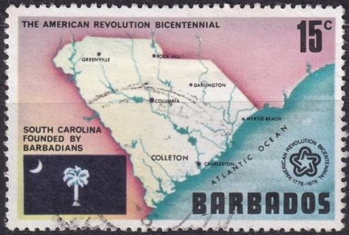 Potovn znmka Barbados 1976 Nezvislost USA, 200. vro Mi# 405