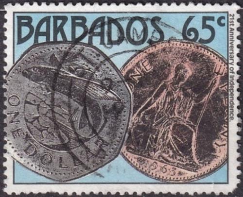 Potovn znmka Barbados 1987 Mince Mi# 689