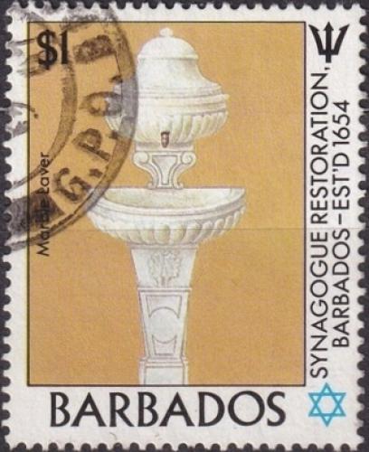 Potovn znmka Barbados 1987 Mramorov umyvadlo Mi# 686