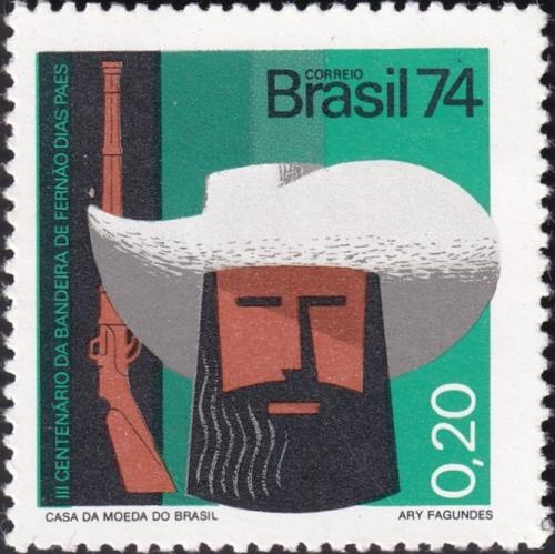 Potovn znmka Brazlie 1974 Fernão Dias Paes Mi# 1443