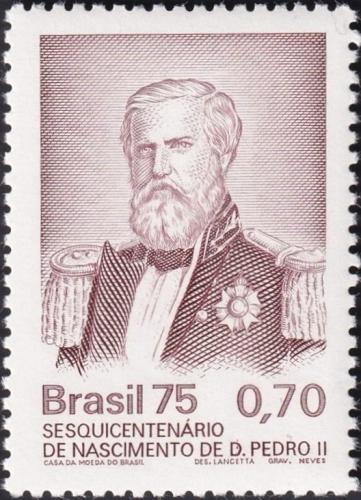 Potovn znmka Brazlie 1975 Csa Pedro II. Mi# 1513