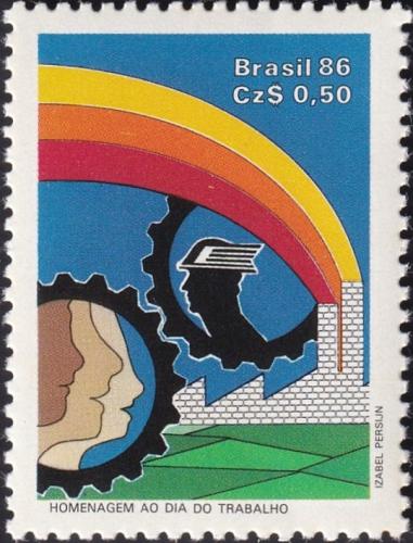 Potovn znmka Brazlie 1986 Den prce Mi# 2169