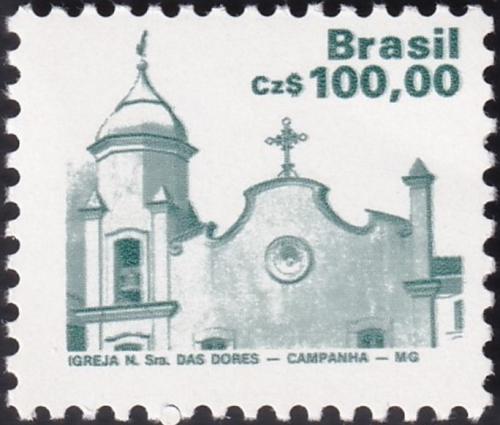 Potovn znmka Brazlie 1987 Kostel Nossa Senhora das Dores Mi# 2240 Kat 4.60