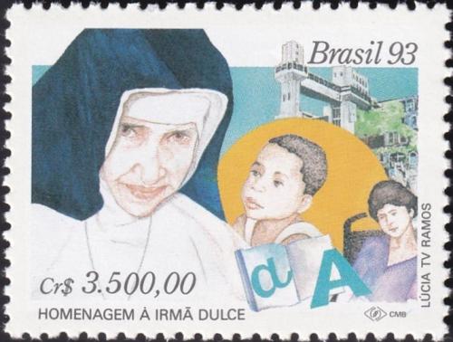 Potovn znmka Brazlie 1993 Sestra Irma Dulce Mi# 2510