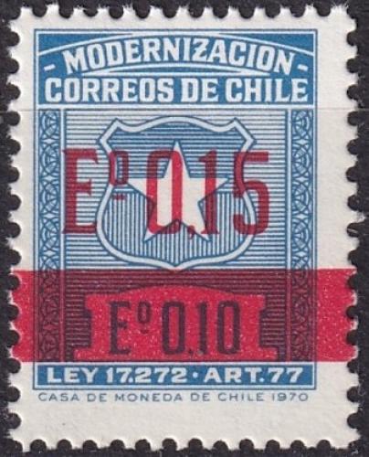 Potovn znmka Chile 1971 Modernizace, pot. dan Mi# 5 II