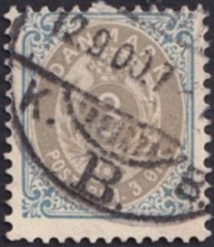 Potovn znmka Dnsko 1895 Nominln hodnota 1A Mi# 22 I Y B b Kat 6