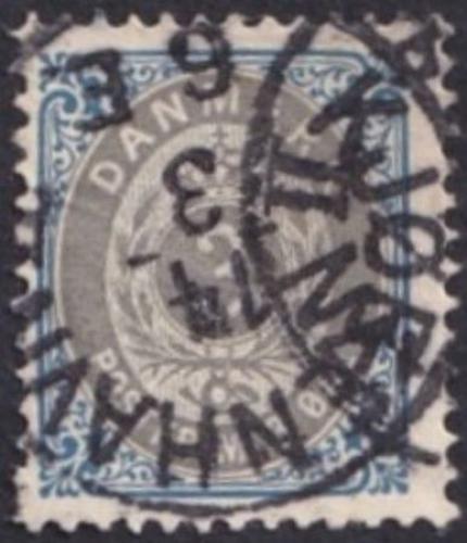 Potovn znmka Dnsko 1895 Nominln hodnota 1B Mi# 22 I Y B b Kat 6