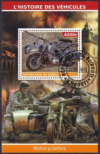 Potovn znmka Dibutsko 2015 Historick motocykly 1F Mi# N/N