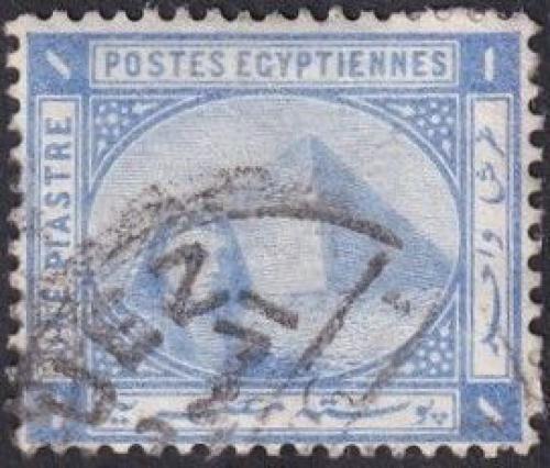 Potovn znmka Egypt 1884 Sfinga a pyramida 1A Mi# 34