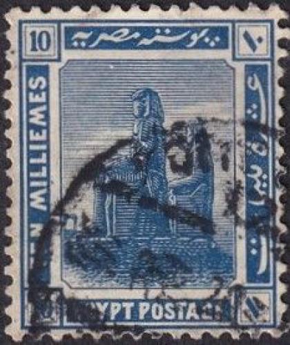 Potovn znmka Egypt 1914 Memnonovy kolosy v Thbch Mi# 49