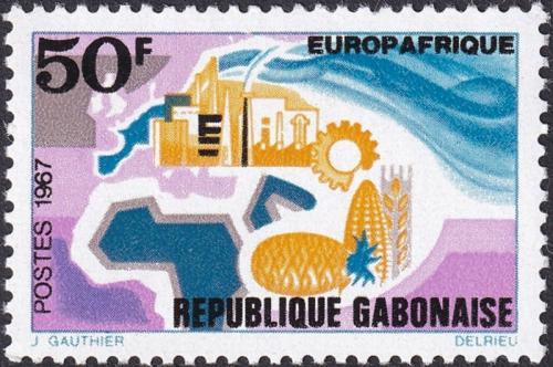 Potovn znmka Gabon 1967 EUROPAFRIQUE Mi# 282