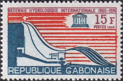 Potovn znmka Gabon 1968 Vodn hospodstv Mi# 298