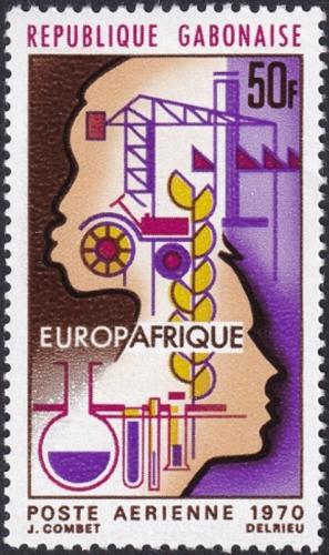 Potovn znmka Gabon 1970 EUROPAFRIQUE Mi# 362