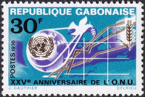 Potovn znmka Gabon 1970 Vro OSN Mi# 377