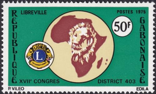 Potovn znmka Gabon 1975 Kongres Lions Intl. Mi# 560