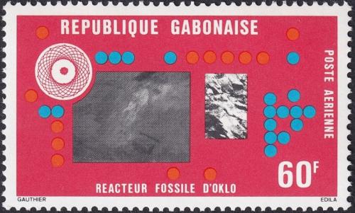 Potovn znmka Gabon 1976 Reaktor Oklo Mi# 613