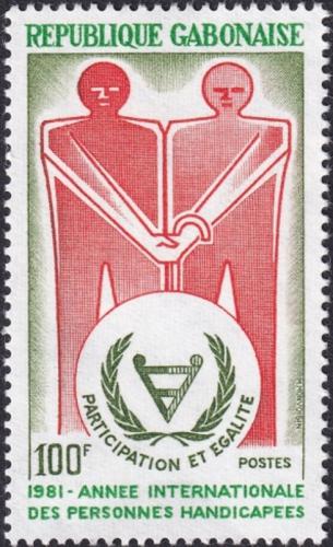 Potovn znmka Gabon 1981 Mezinrodn rok postiench Mi# 799