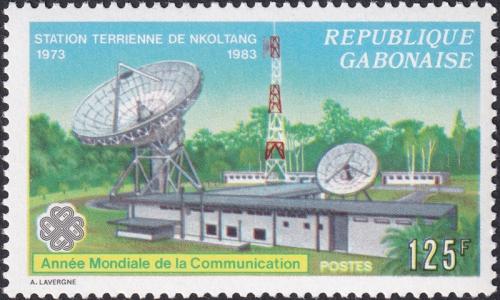 Potovn znmka Gabon 1983 Svtov rok komunikace Mi# 871