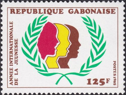 Potovn znmka Gabon 1985 Mezinrodn rok mldee Mi# 928