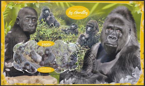 Potovn znmka Gabon 2020 Gorily 1B Mi# N/N