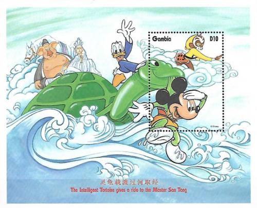 Potovn znmka Gambie 1997 Disney, Mickey Mouse Mi# Block 328