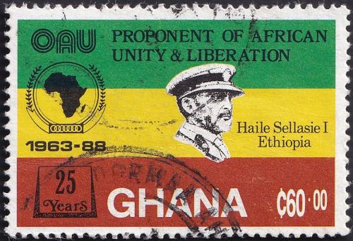 Potovn znmka Ghana 1989 Csa Hail Selassi Mi# 1223