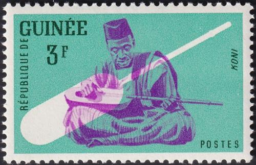 Potovn znmka Guinea 1962 Hudebn nstroj - Koni Mi# 118