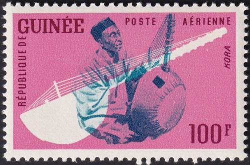 Potovn znmka Guinea 1962 Hudebn nstroj - Kora Mi# 125