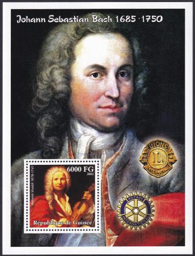 Potovn znmka Guinea 2002 Johann Sebastian Bach Mi# Block 753 Kat 11