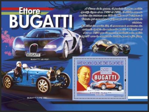 Potovn znmka Guinea 2007 Bugatti Mi# Block 1455